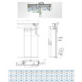 Mitsubishi Type cabin door machine, VVVF Synchronous Side Opening car door machine, Two Panel Elevator Car Door System